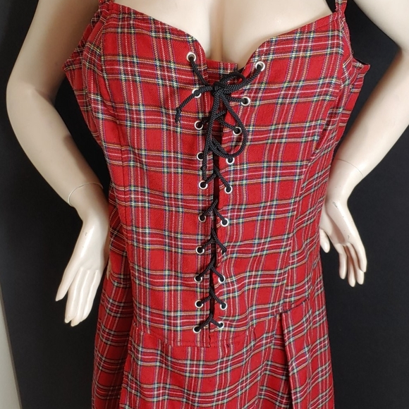 LIPSERVICE Hot Topic Tartan Plaid 2X Dress - Picture 4 of 4